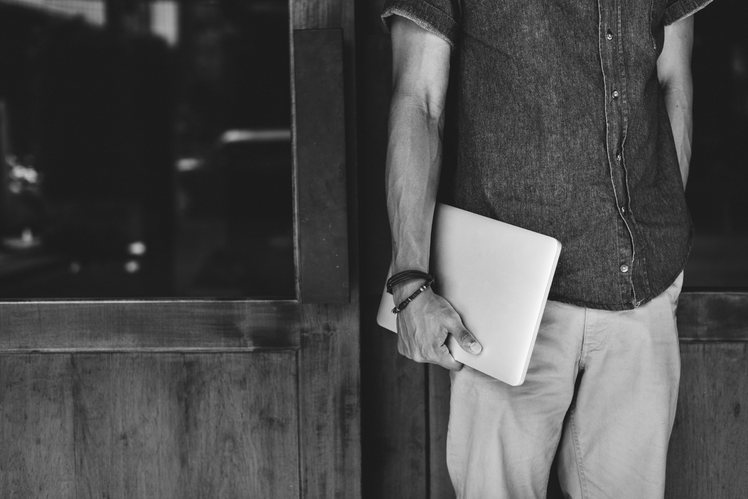 Professional with laptop — web and digital delivery