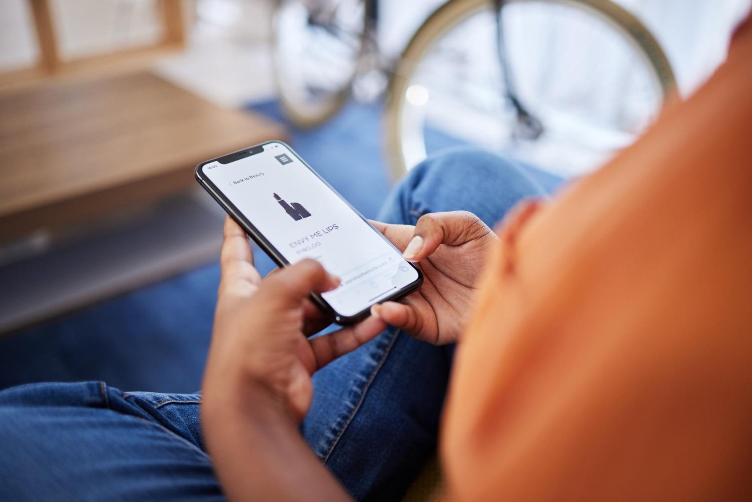 Mobile ecommerce website on a smartphone
