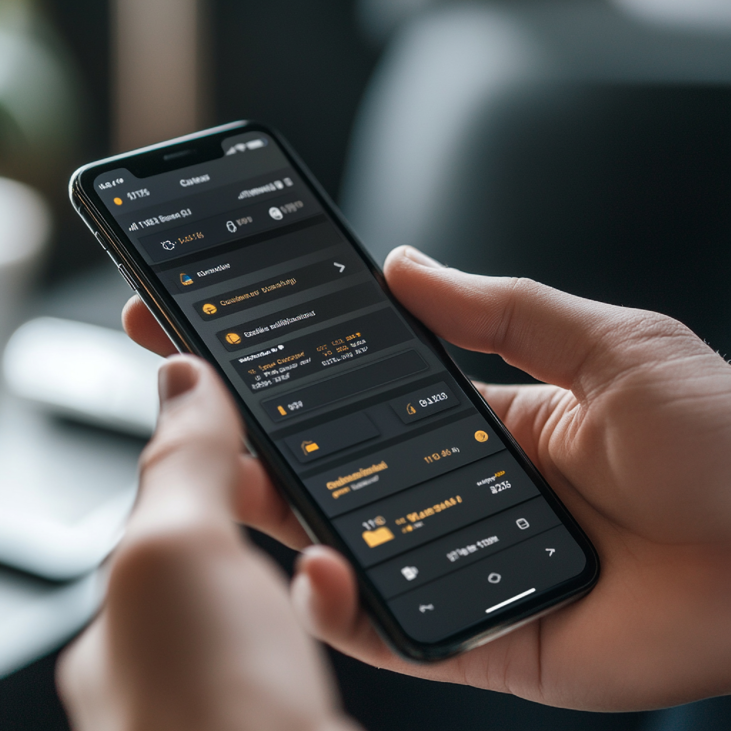 Business dashboard on a mobile device