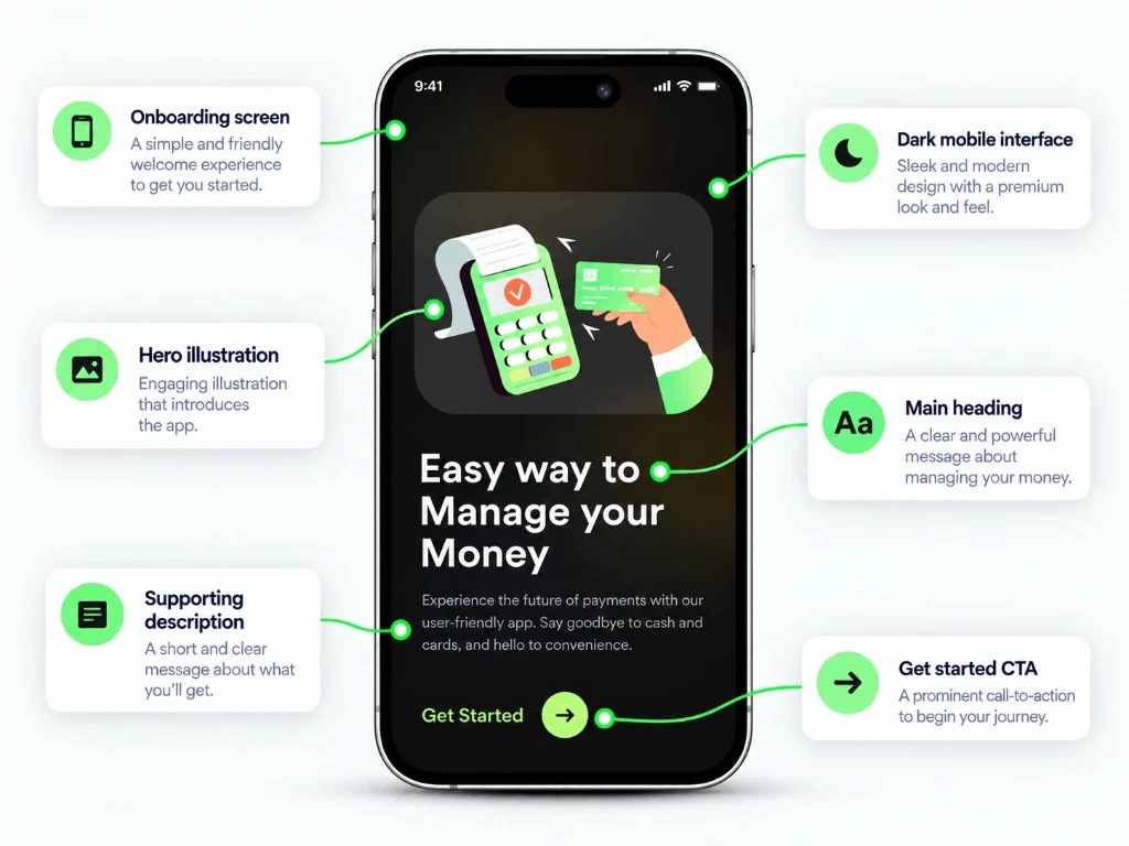 GreenVault welcome screen — easy way to manage your money